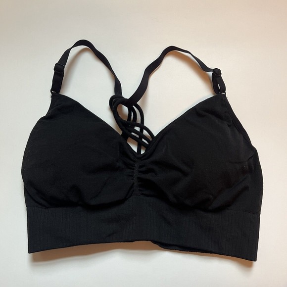 Athleta Women's SMALL Padded Black Sports Bra, amazing condition - Picture 1 of 4